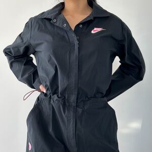 Nike Black Logo Utility Jumpsuit - Medium